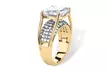 4.88 TCW Princess-Cut Cubic Zirconia 18k Gold-Plated Engagement Ring - Second Medium