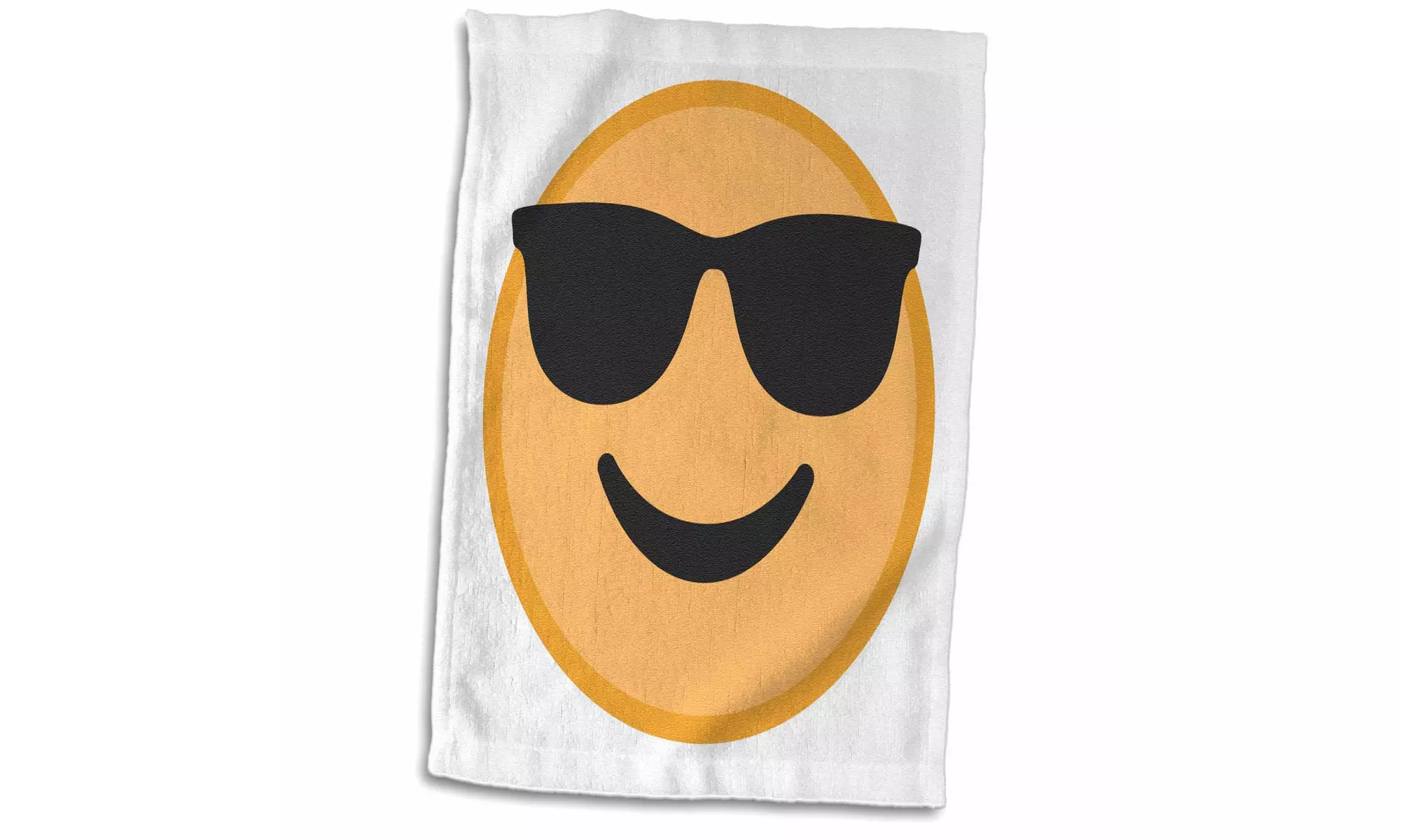  Towel - Happy sunglass emoji, picture of emoji on a white background - Primary Image
