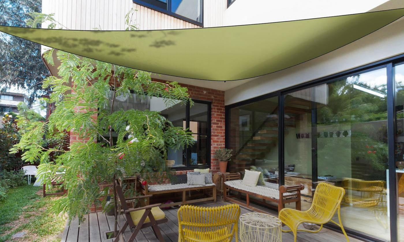 iMounTEK Triangle Sun Shade Sail Top Canopy UV Block Outdoor Awning Shelter