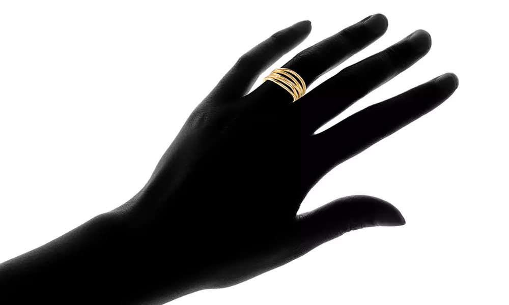 18K Gold Clad 7 Layer Stack Ring