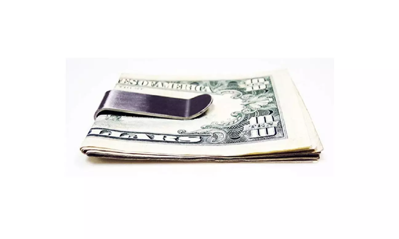 Stainless Steel Money Clip-Sleek Silver Wallet & Credit Card Pocket Holder
