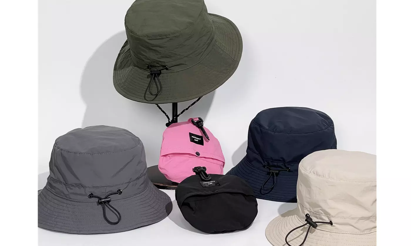 Packable Bucket Hat Sun Hat Unisex Beach Cap for Men Women - Primary Image