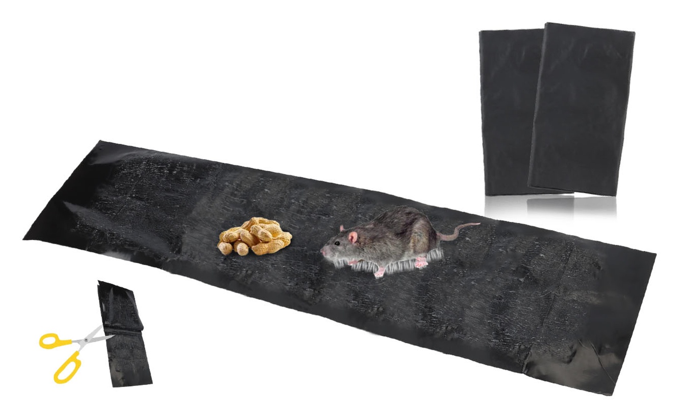 2Pcs Large Sticky Rat Traps Mouse Glue Traps Indoor Outdoor Catch Pest Trap