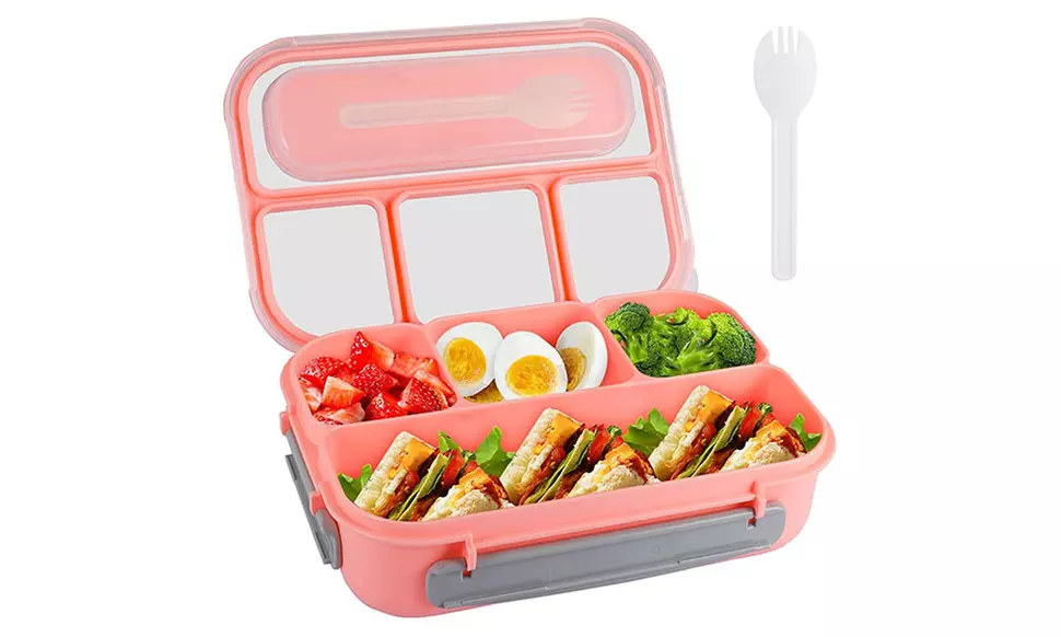 Lunch Box For Kids Adults Picnic Food Storage Box with 4 Compartments - Second Medium