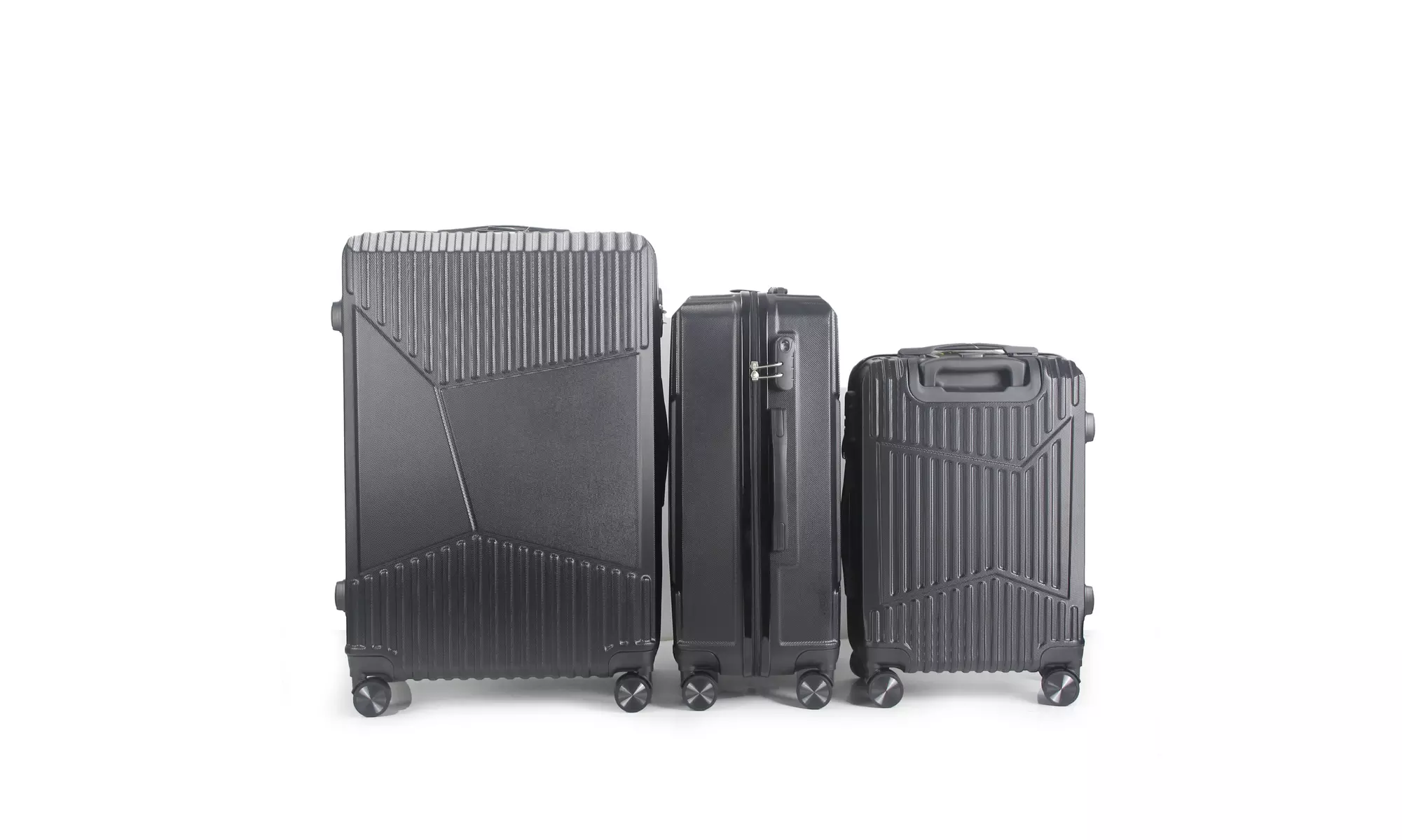 3-Piece Hardside Luggage Set with 360 Dual Spinner Wheels and Combo Lock