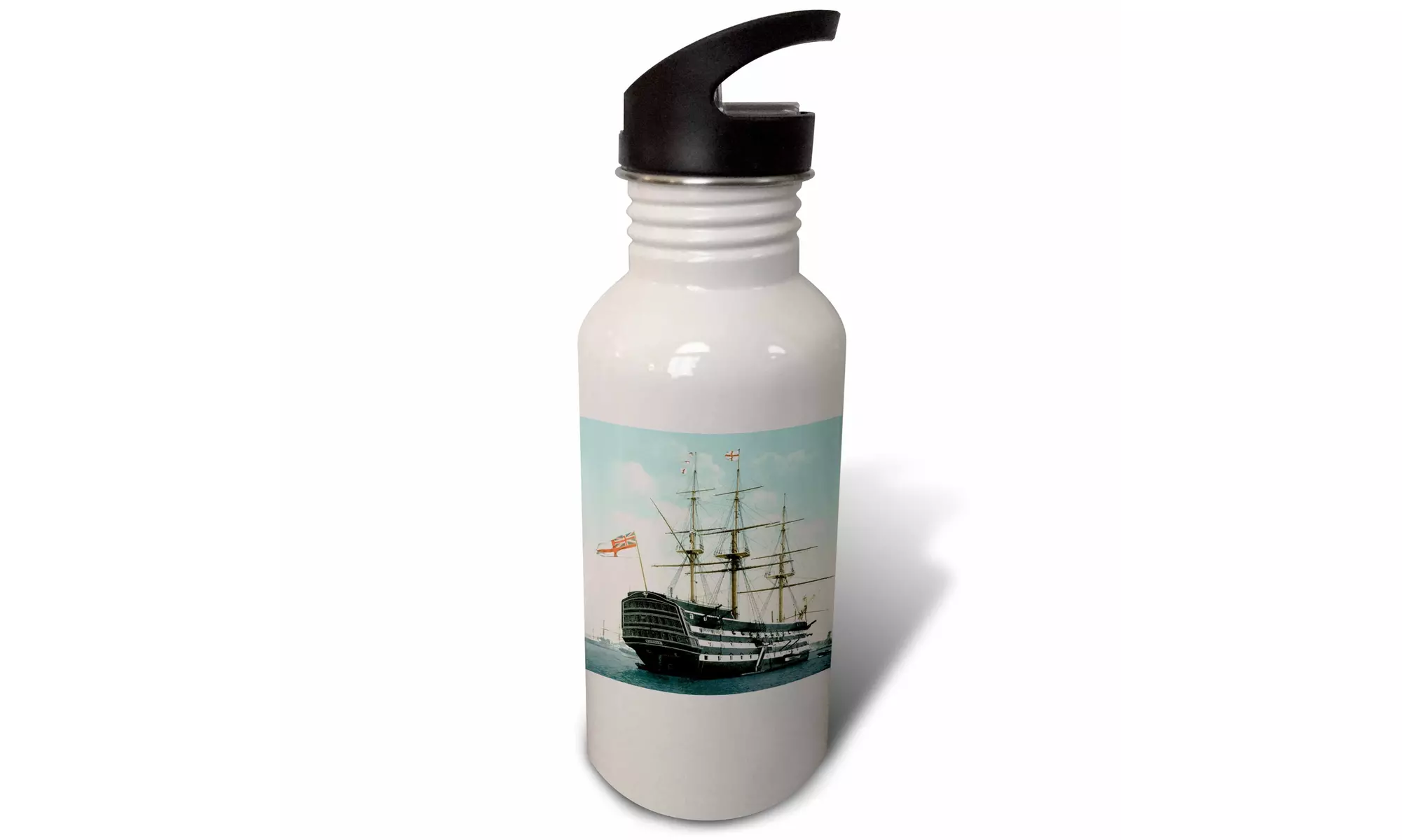 Straw Water Bottle HMS Victory in Portsmouth Lord Nelsons Flagship at Trafalgar - Primary Image