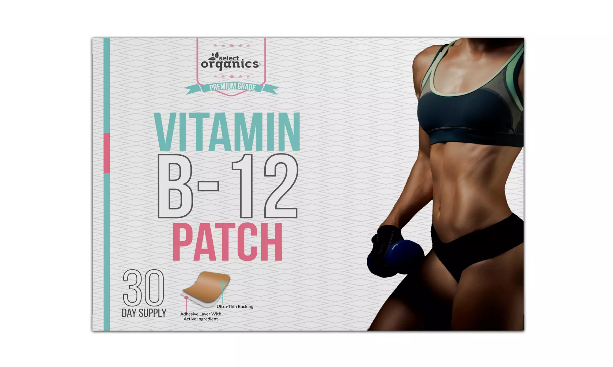 Premium Grade Vitamin B12 Patch (30 Servings) - Second Medium