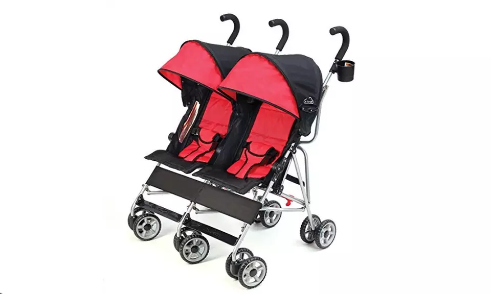 Kolcraft Cloud Lightweight Side-by-Side Double Umbrella Baby Stroller - Primary Image