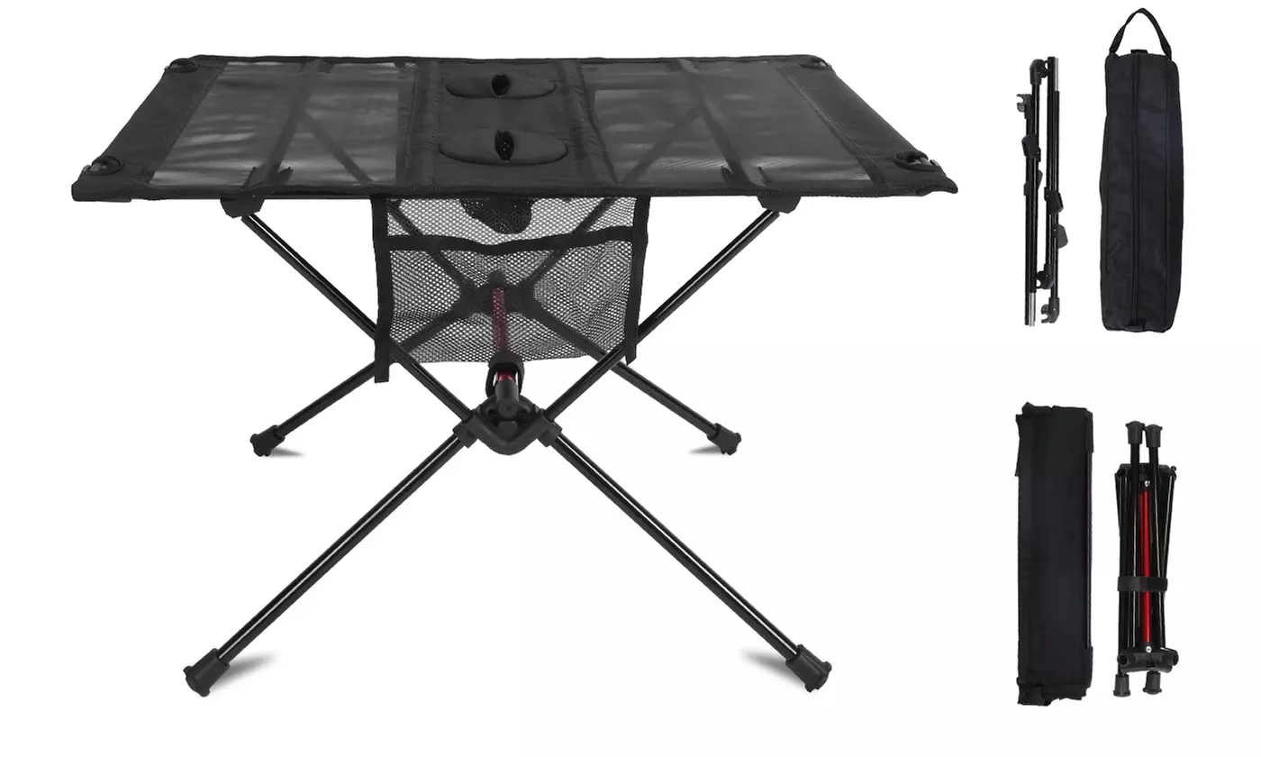 LakeForest Foldable Camping Table Mesh Beach Table 
