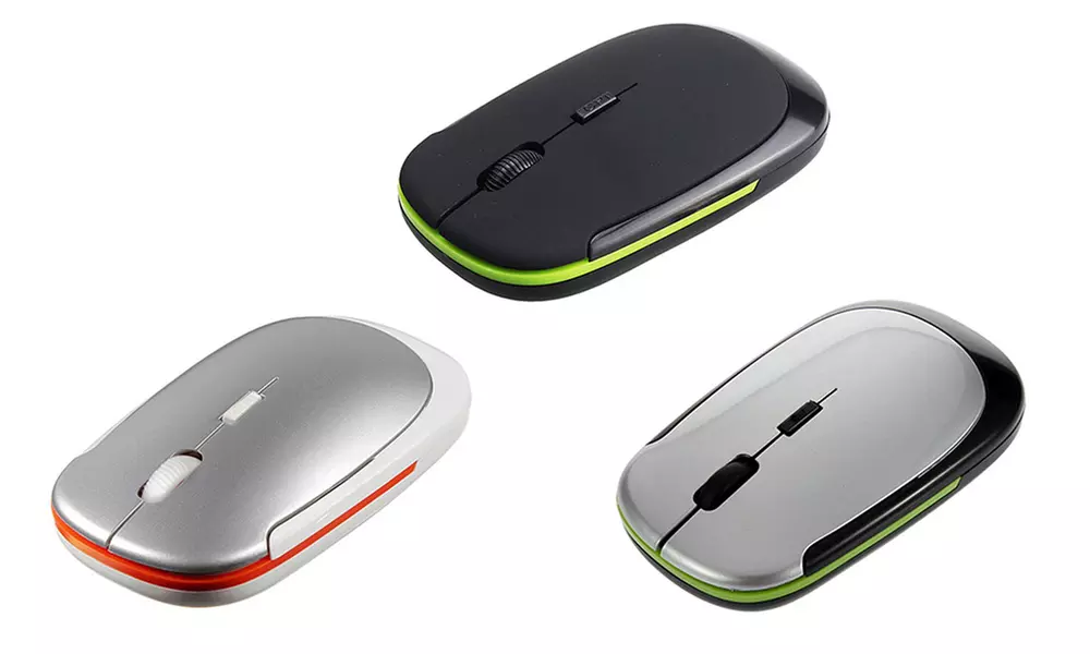 2.4GHz 1600dpi Wireless Optical Mouse Mice with Mini Hidden USB Receiver - Primary Image