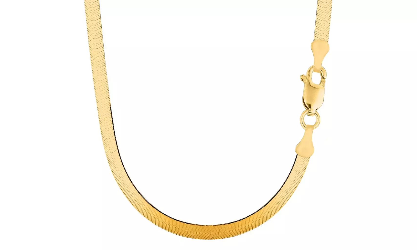 14kt Yellow Gold Diamond Cut Imperial Herringbone Chain with Lobster Clasp - Primary Image