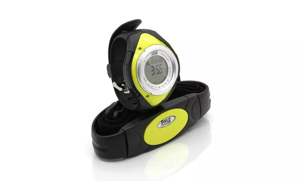 Heart Rate Monitor Watch, Fitness Wristband, Calorie Counter W/ Alarm, Green - Primary Image