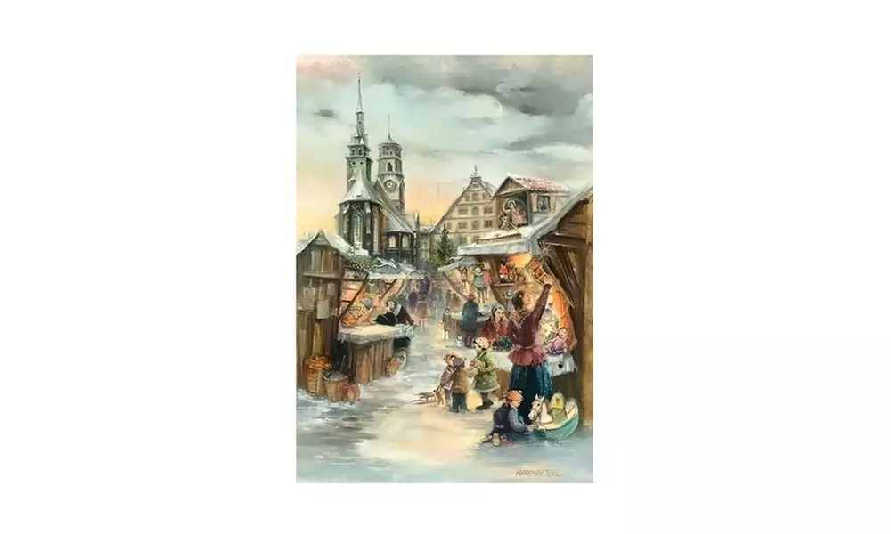 Bruck & Sohn Advent Scene from city of Stuttgart - Second Medium