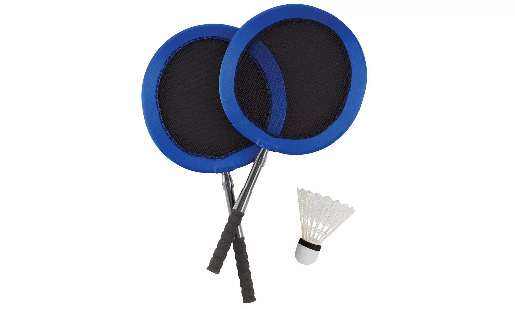 Badminton Set with Two Collapsible Rackets, Jumbo LED Birdie and Shuttlecock - Primary Image