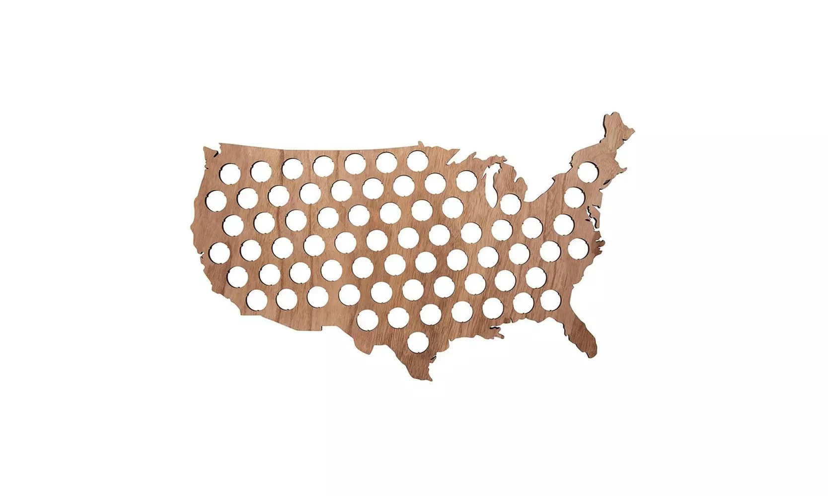 USA Beer Cap Map Hold 69 Bottle Cap, Beer Cap for Wall Decor, 22.75.6 x 0.3" - Primary Image