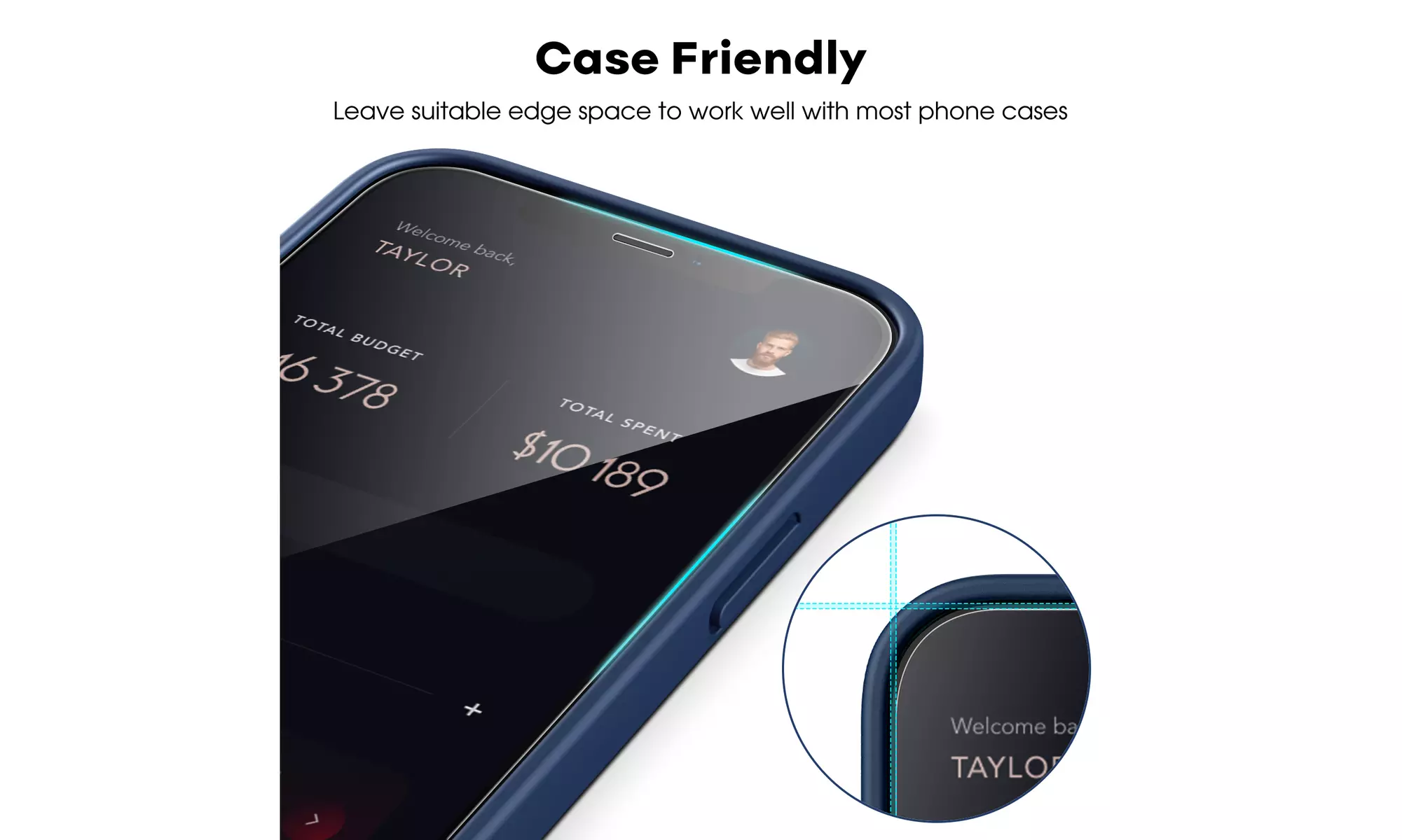 Tempered Glass Screen Protector for iPhone 12/13, Pro, Pro Max, Full Coverage