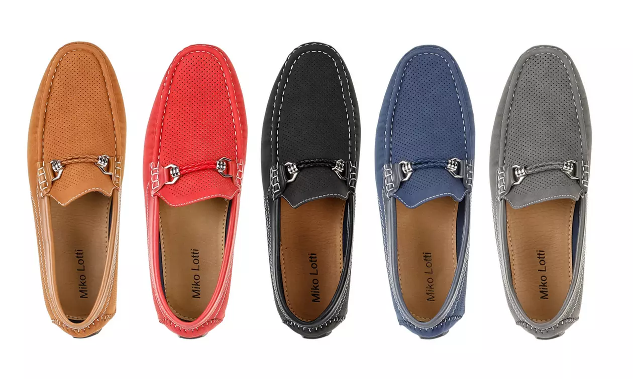 Miko Lotti Men's Driving Shoes with Buckle