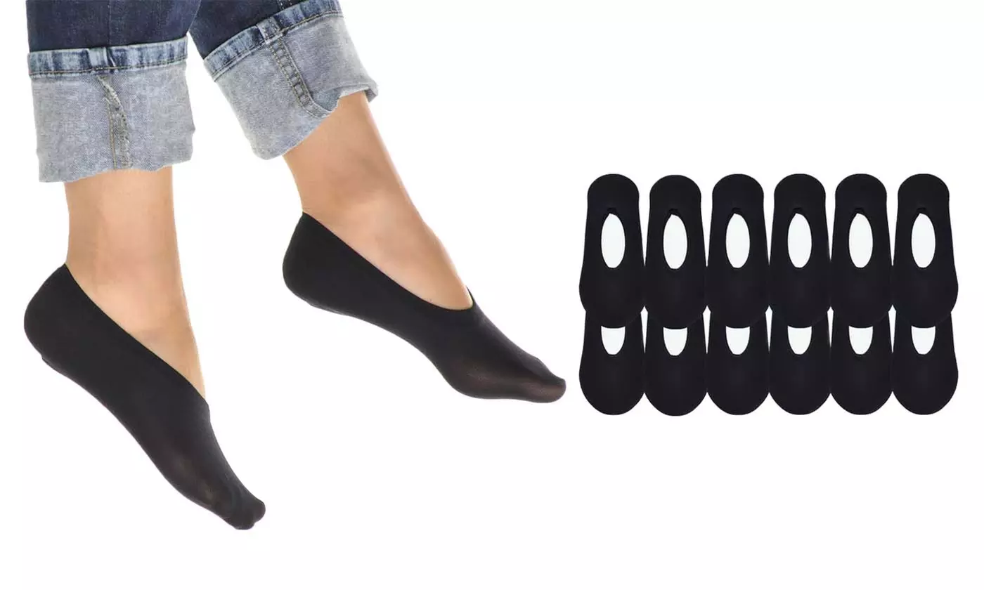 No-Show Nylon Liner Socks (12-Pair Pack) - Primary Image