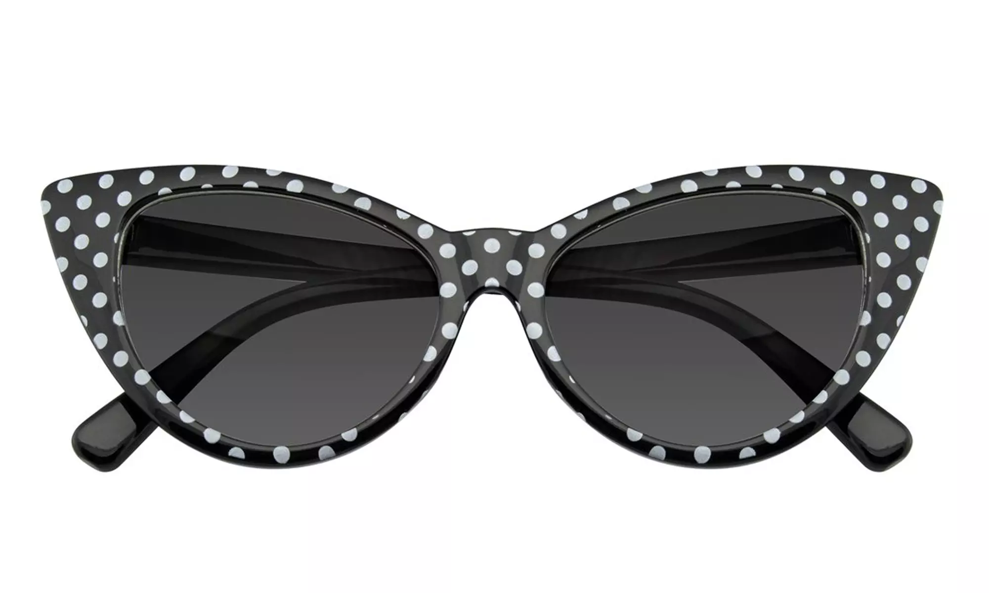 Emblem Eyewear - Polka Dot Cat Eye Women Fashion Mod Super Cat Womens Sunglasses - Primary Image