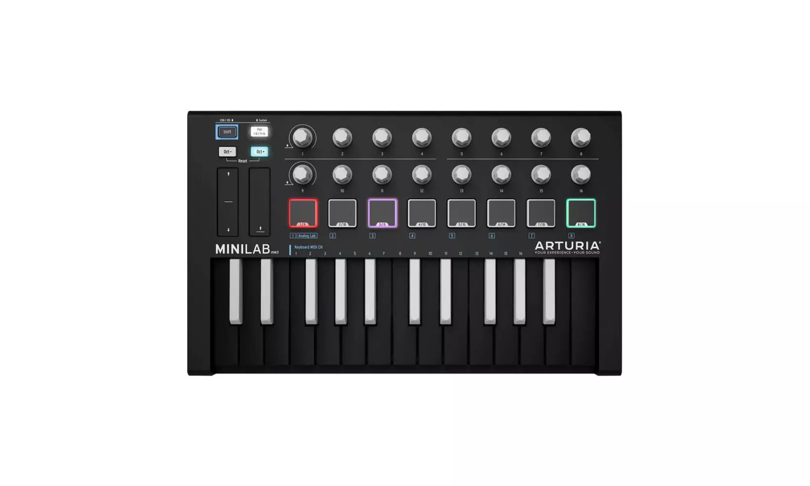 Arturia MiniLab MKII Inverted MIDI Controller with Laptop Stand and 4-Port USB - Second Medium