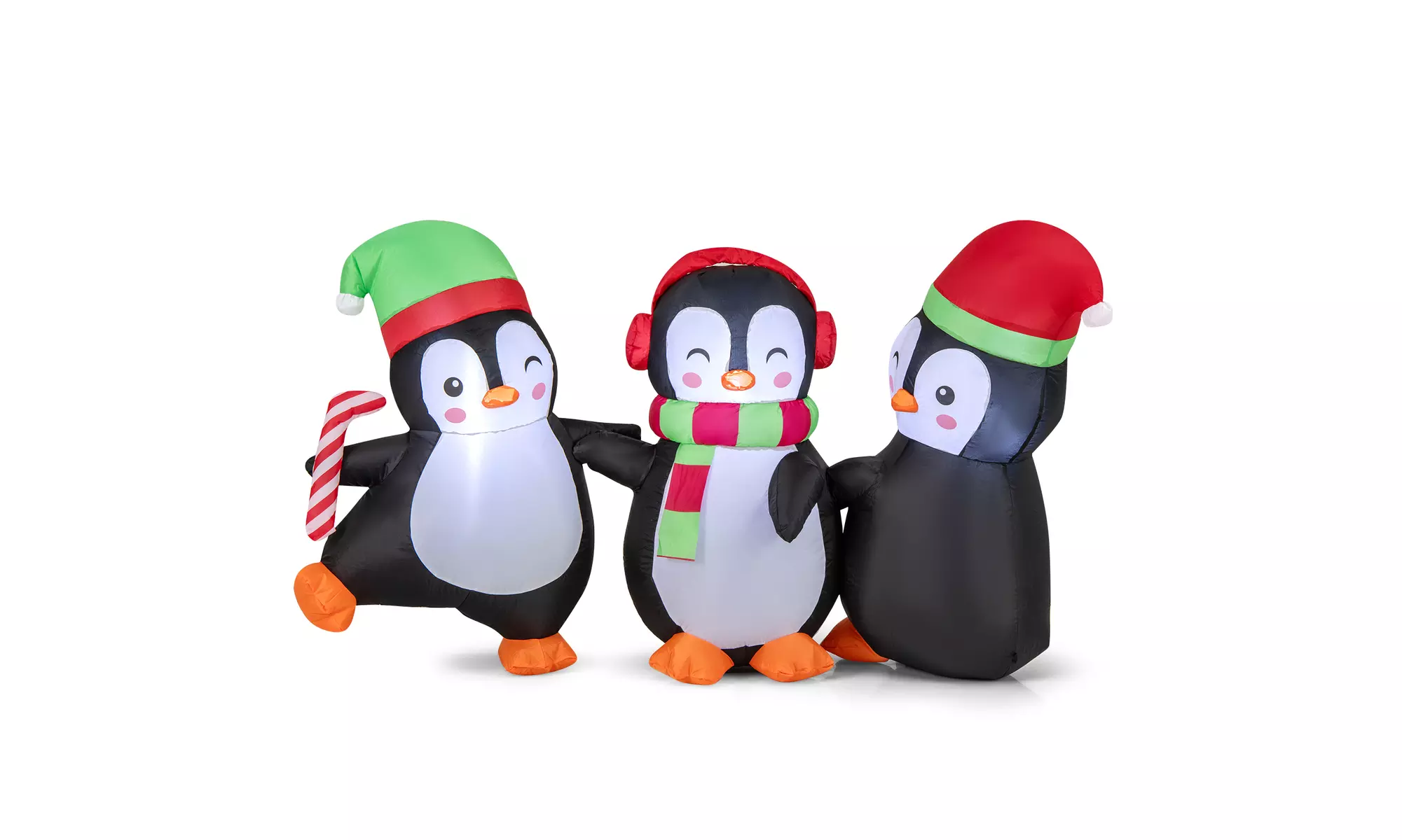 Costway Inflatable Christmas Santa Claus Helicopter Snowman Penguin Lights