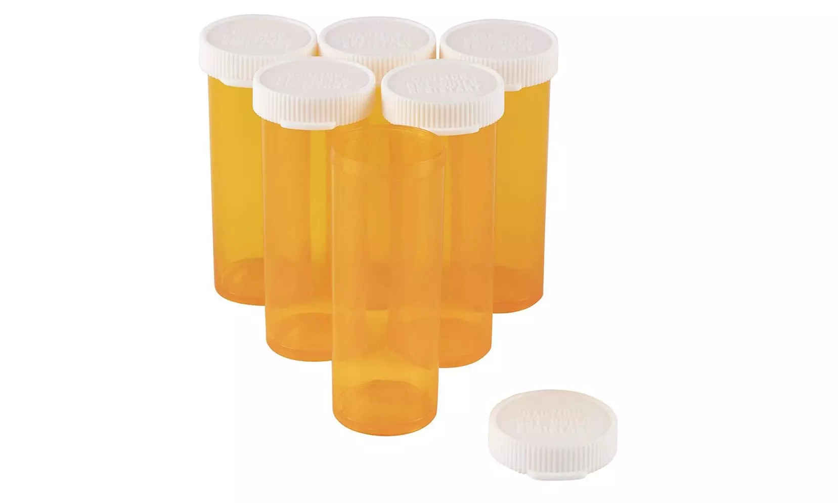 Juvale Empty Prescription Pill Vial Container 6 Dram Bottles (50 Count) - Primary Image