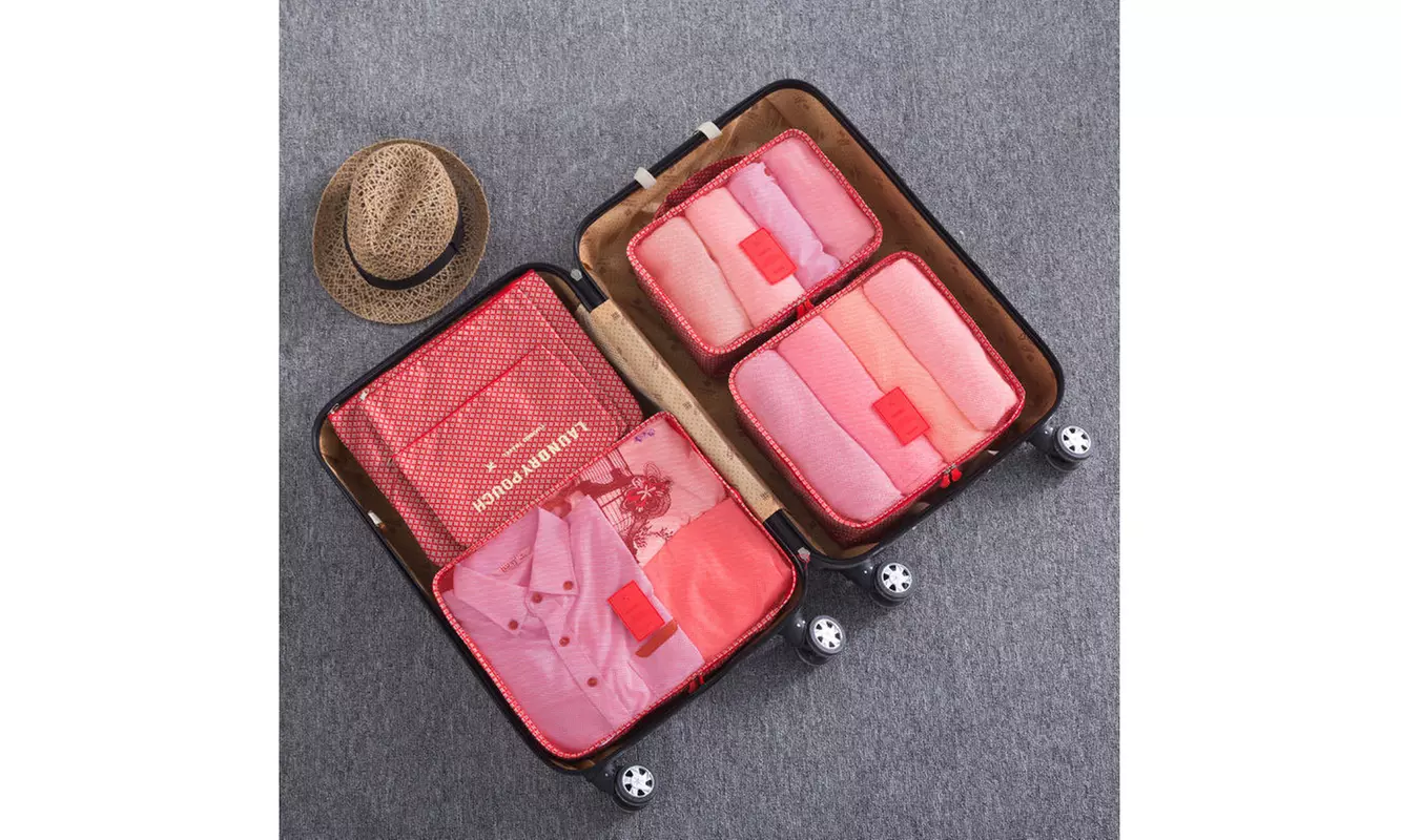 9Pcs Waterproof Clothes Storage Bags Packing Cube Travel Luggage Organizer Pouch