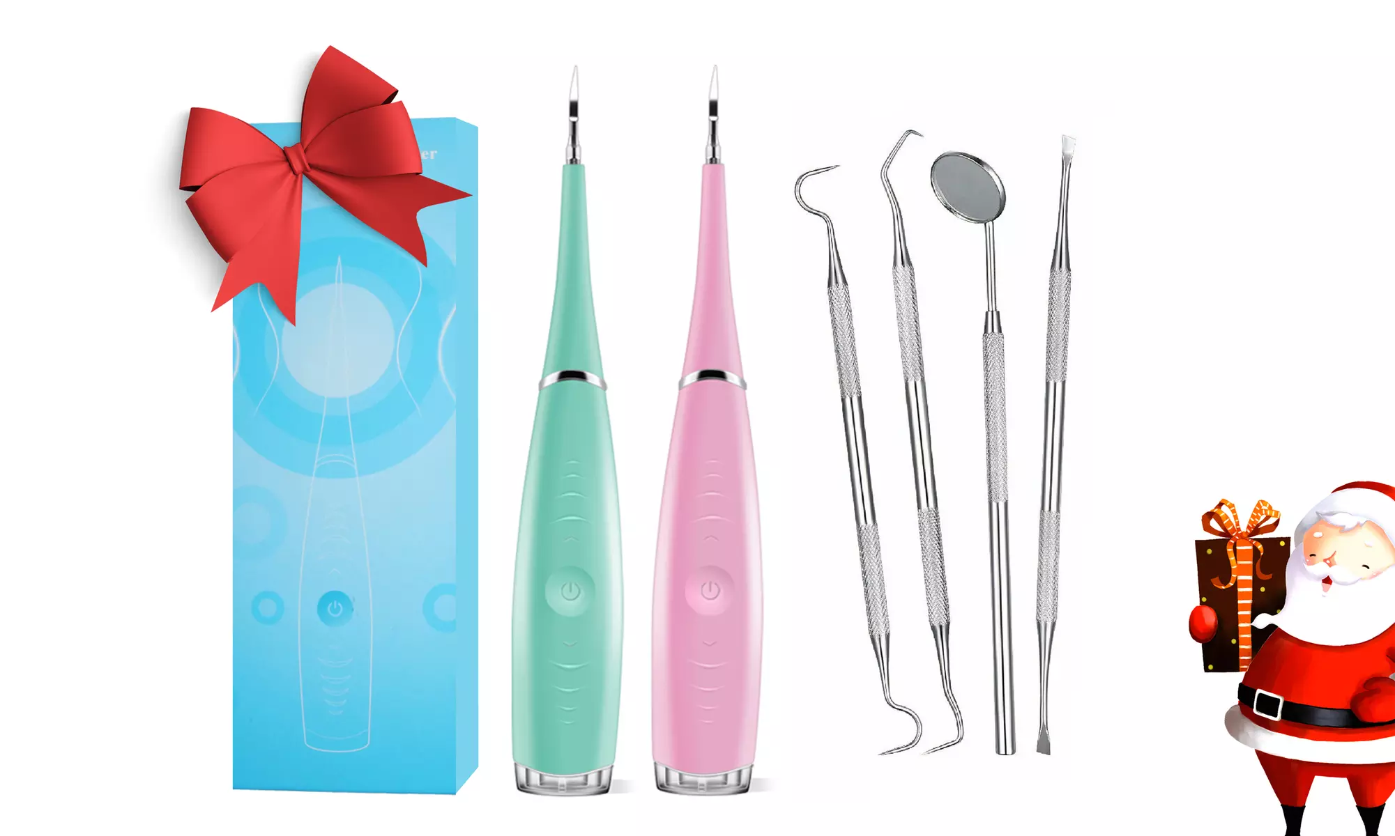 Electric Sonic Dental Scaler Tool & Stainless Steel Dental Tools Christmas Gifts - Primary Image