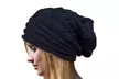 Women Men Beanie Winter Knitted Hat Unisex Folds Solid Color Hip-Hop Beanie - Second Medium