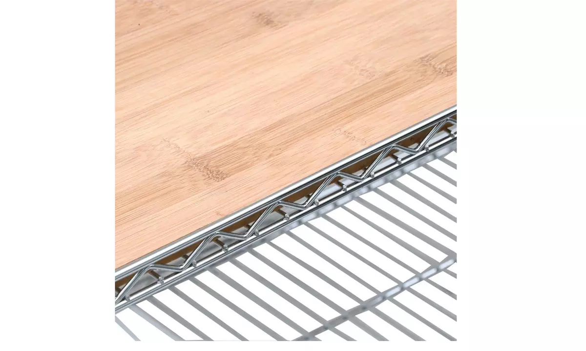 Steel Bakers Rack with Cutting Board Kitchen Work Station - Second Medium