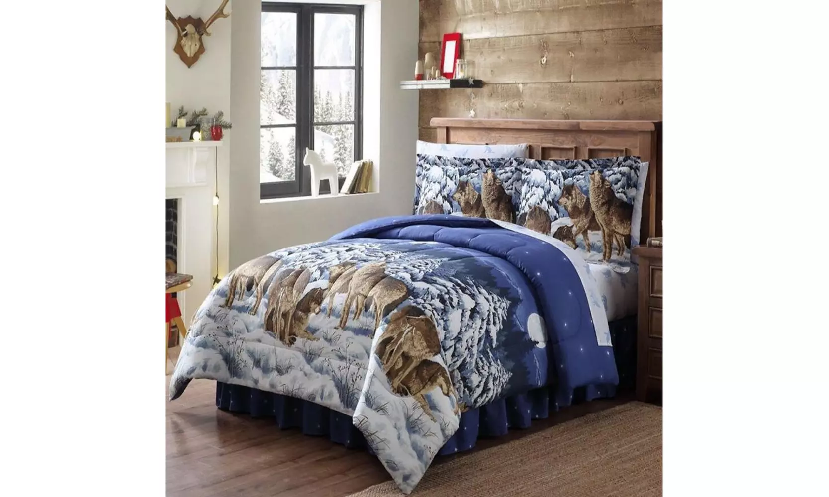 Ellison First Asia 20681803BB-MUL Midnight Wolves Bed in a Bag Comforter Set - Primary Image