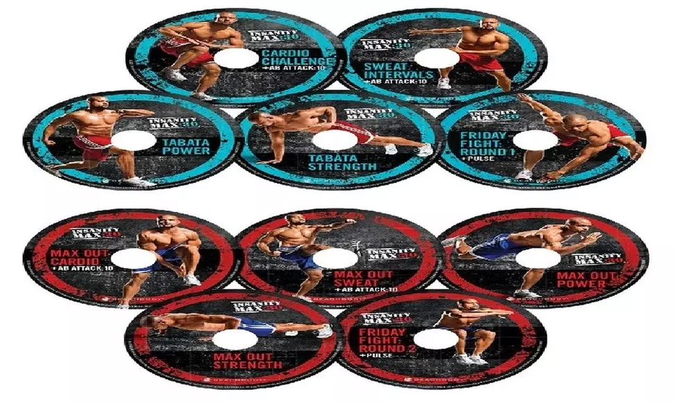 Insanity Max 30 Workout Fitness Set Complete Dvd Set - Second Medium