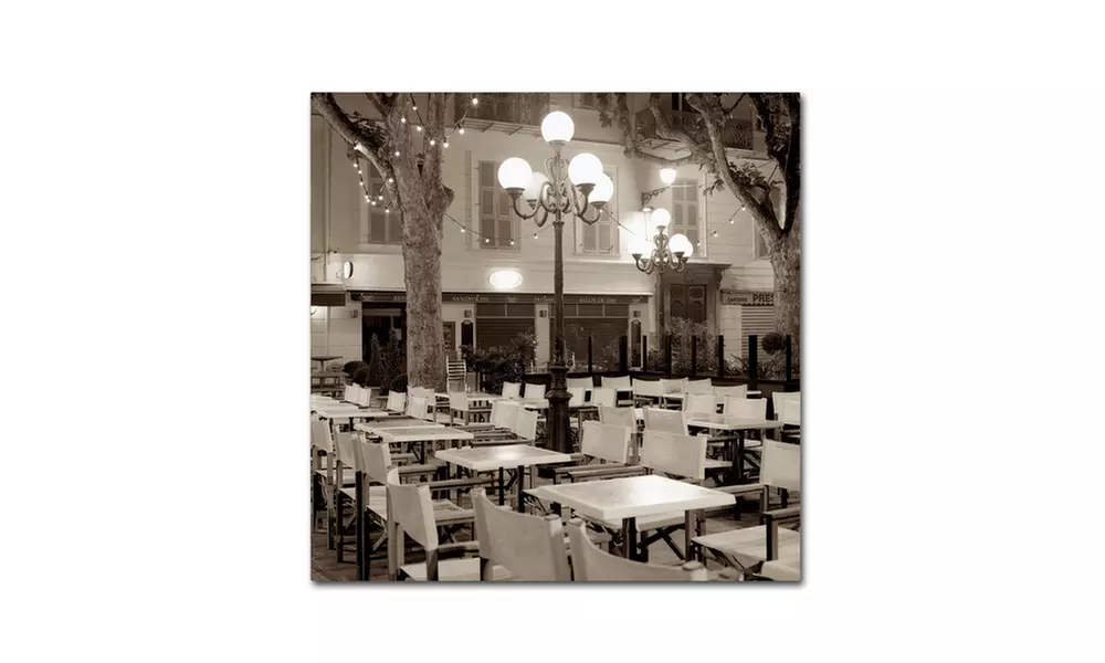 Alan Blaustein 'Cote d'Azur Cafe I' Canvas Art - Primary Image