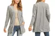Riah Fashion Women's Brushed Rib Pocket Cardigan - Second Medium