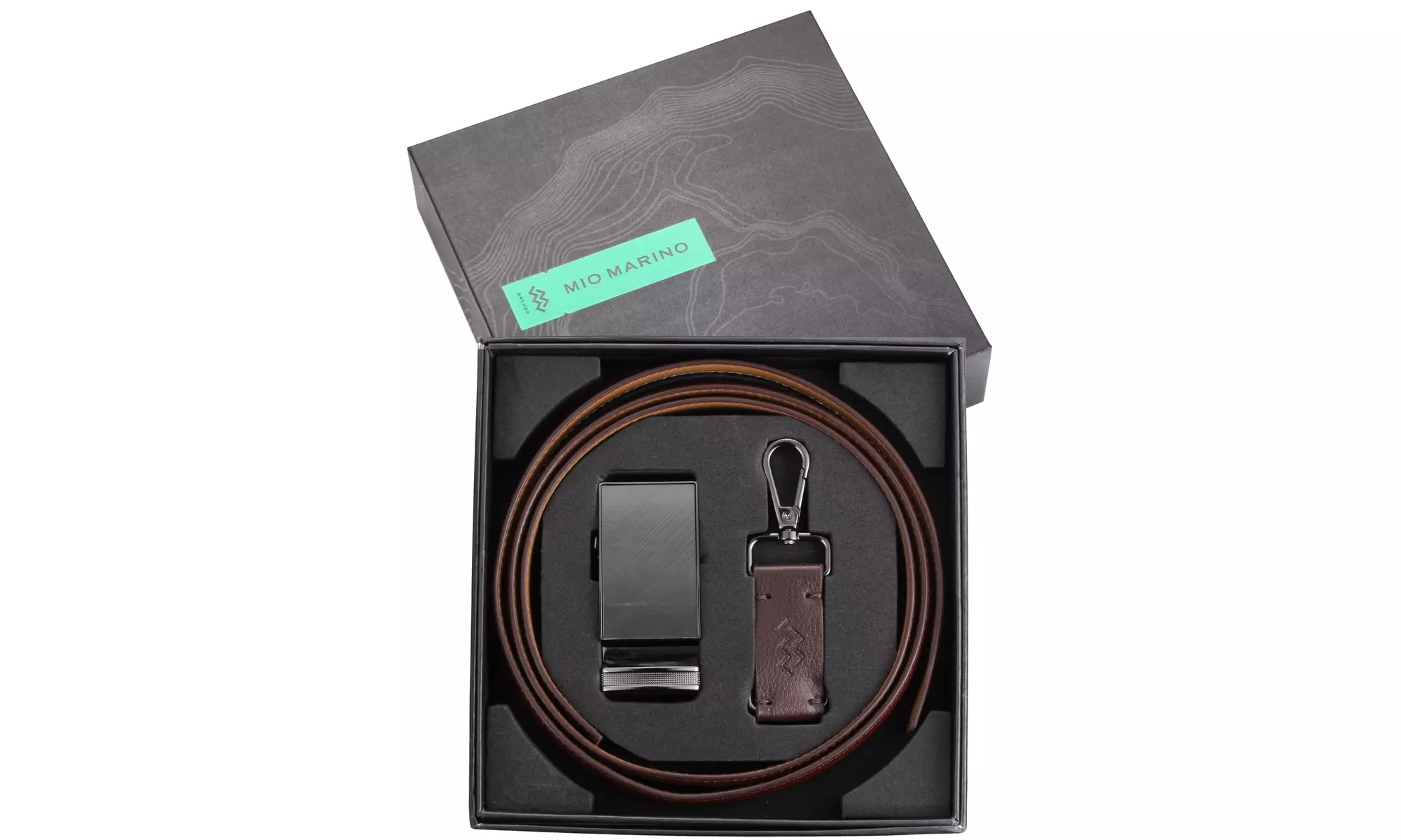Mio Marino Men Genuine Leather Dress Belt With Automatic Ratchet Buckle