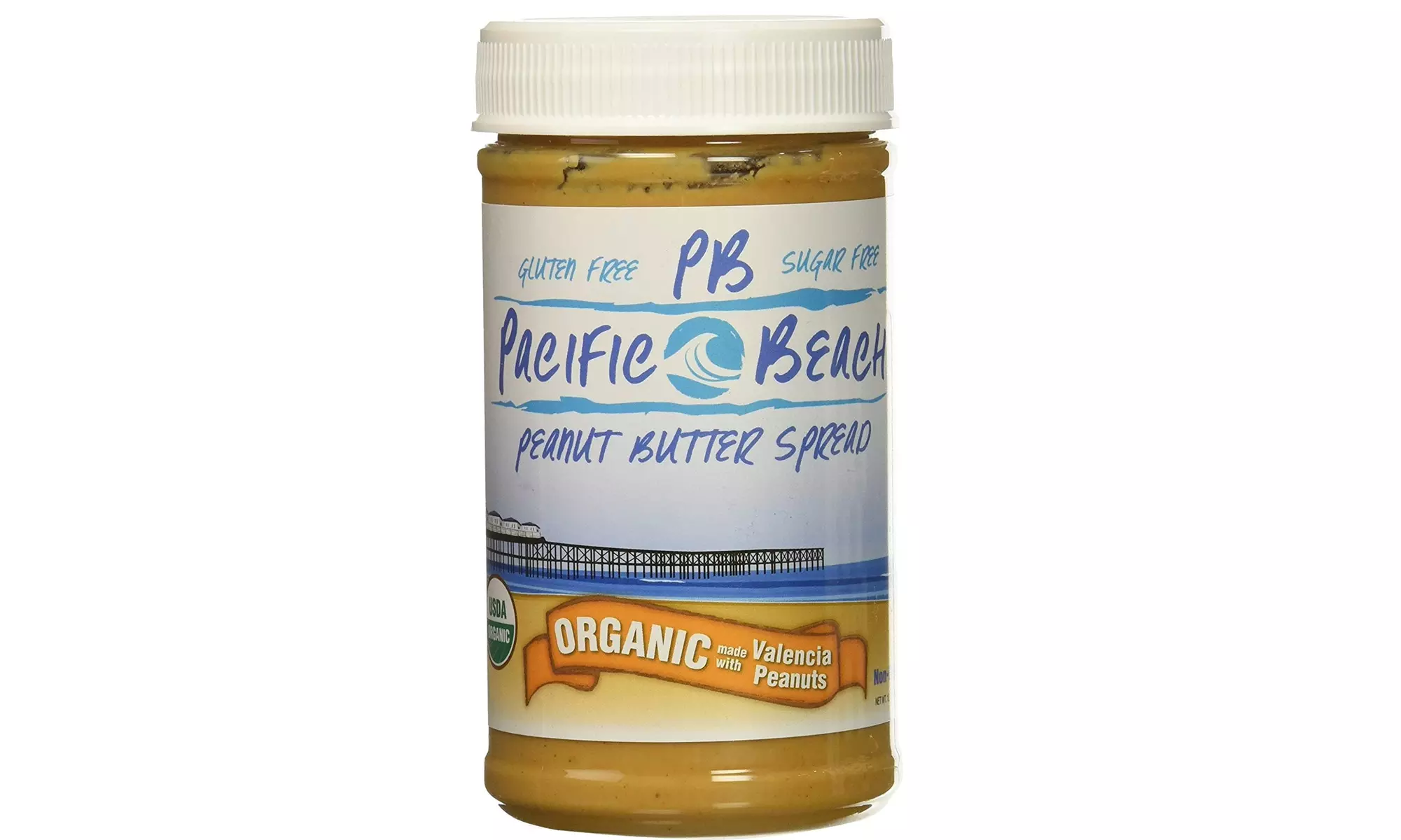 Pacific Beach Peanut Butter 020505 Organic Valencia Peanut Butter - Case Of 6 - Second Medium