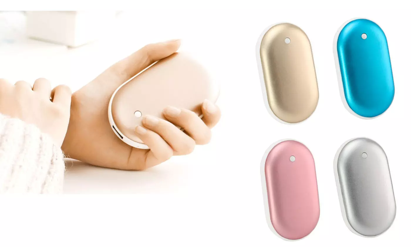 5000mAh Reusable Electric Pocket USB Hand Warmers Power Bank - Primary Image