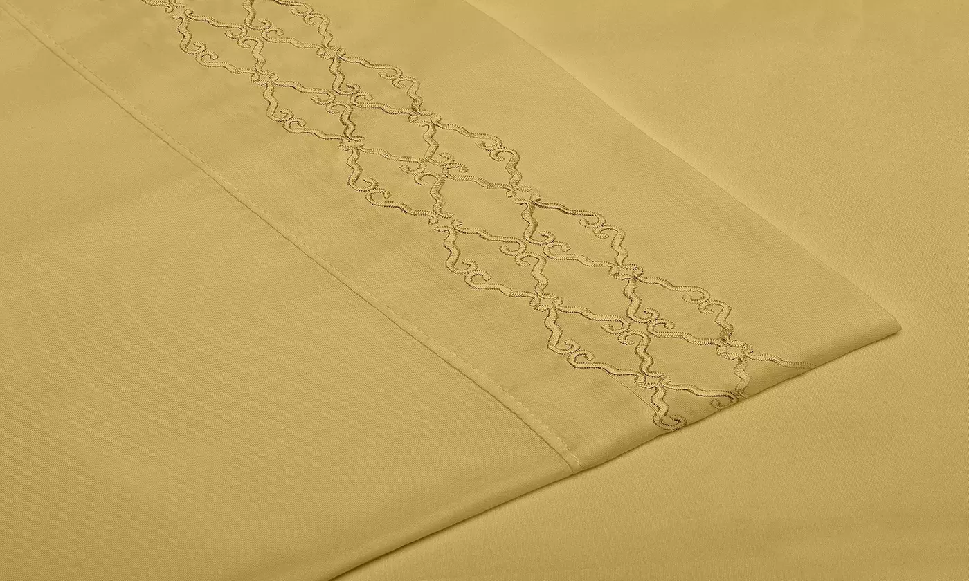 Home Sweet Home Extra Soft Deep Pocket Embroidered Sheet Set