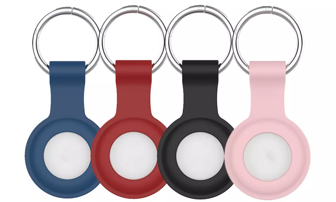 Case for AirTags,Anti-Scratch Protective Skin Cover with Keychain(4pcs) - Primary Image