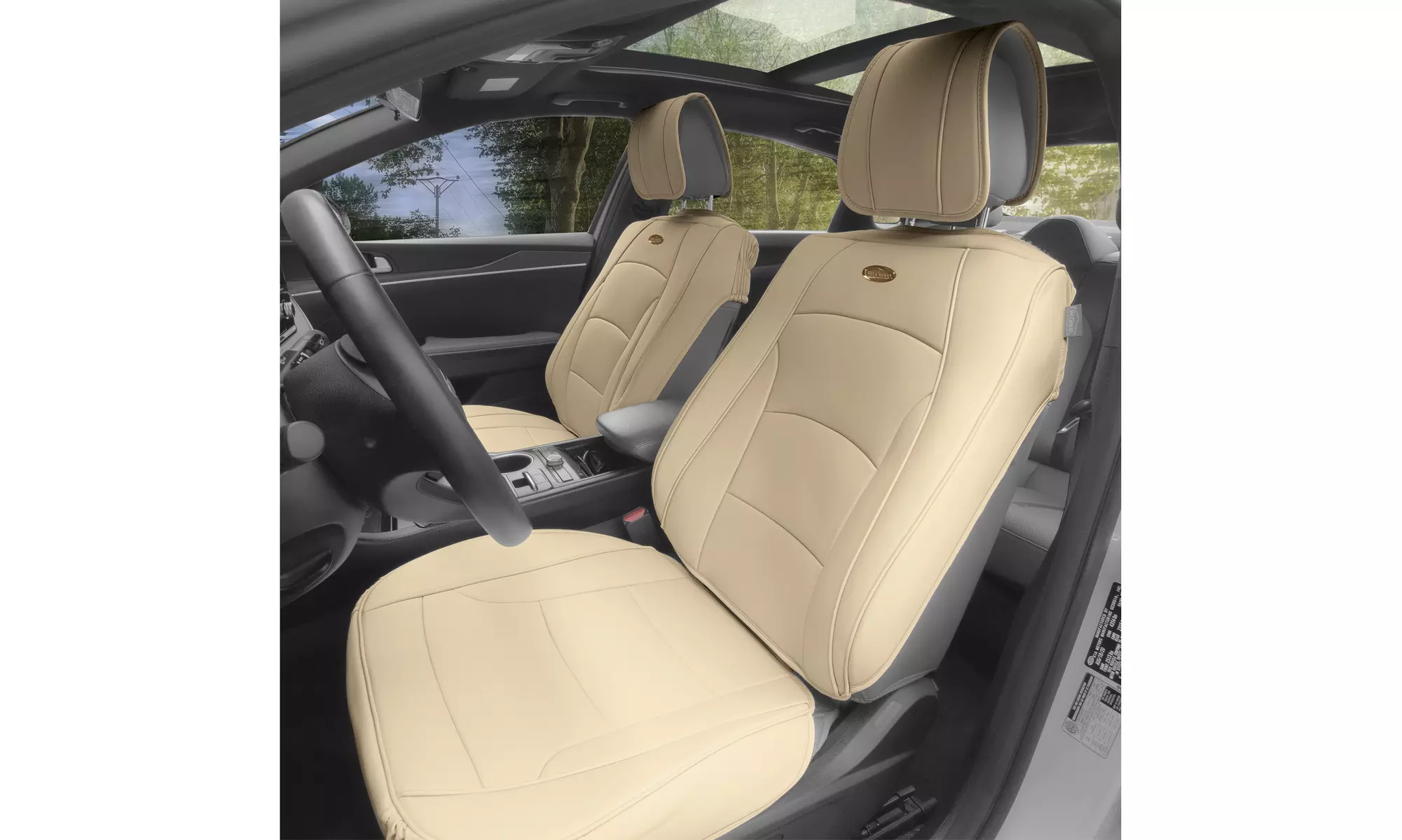 Ultra Comfort Leatherette Front Seat Cushions PU205102-G - Primary Image