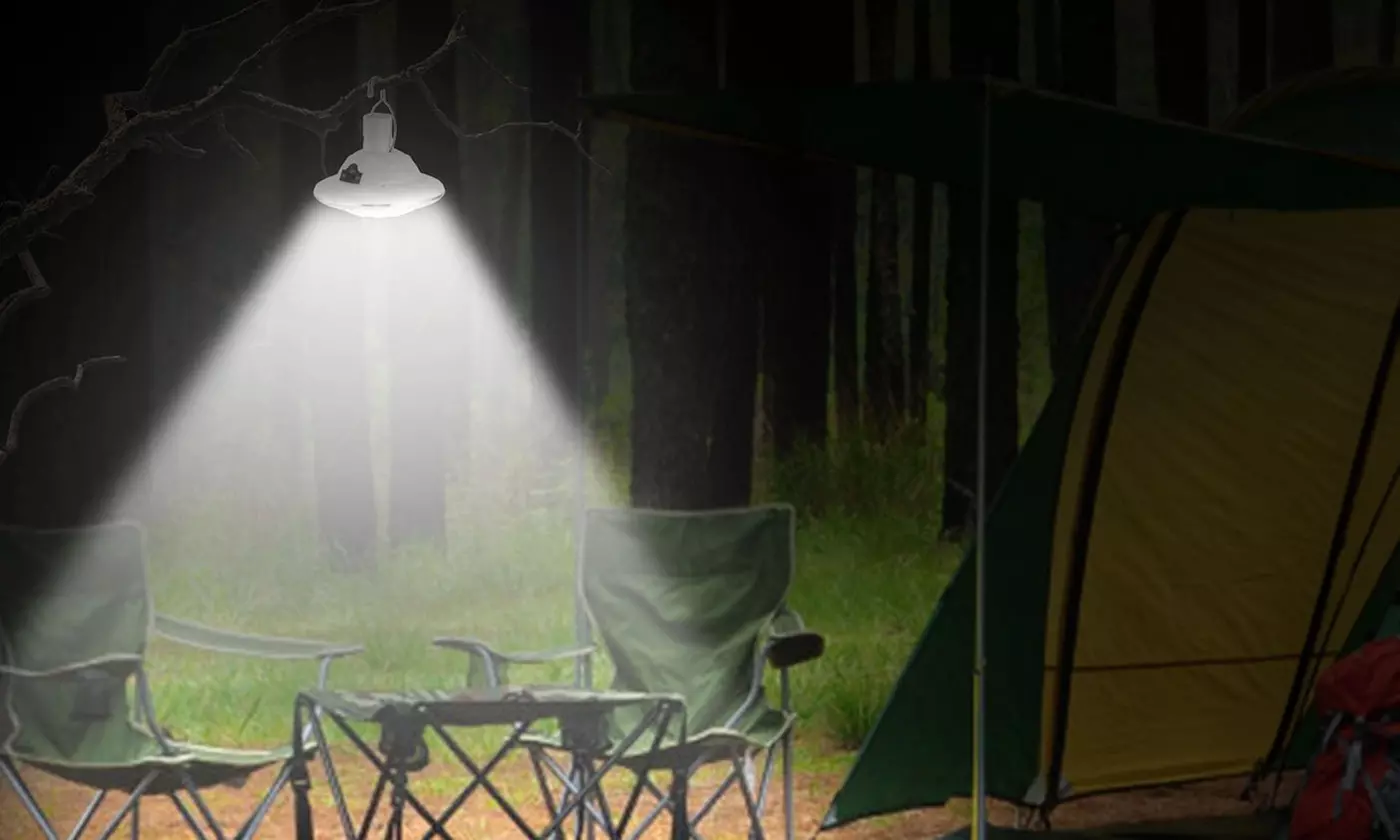 SolarEK 22-LED Solar Powered Hanging Light Lamp w/ 3 Modes & Remote Control