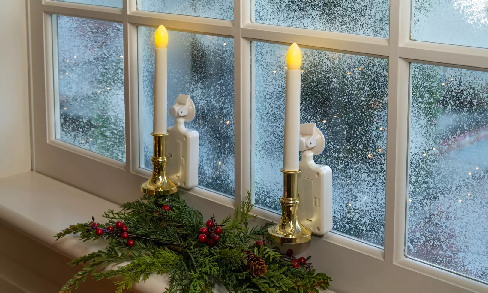 Solar-Powered Flameless Window Candles (2-, 4-, or 10-Pack) - Primary Image