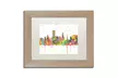 Marlene Watson 'Providence RI Skyline Mclr-1' Matted Birch Framed Art - Second Medium
