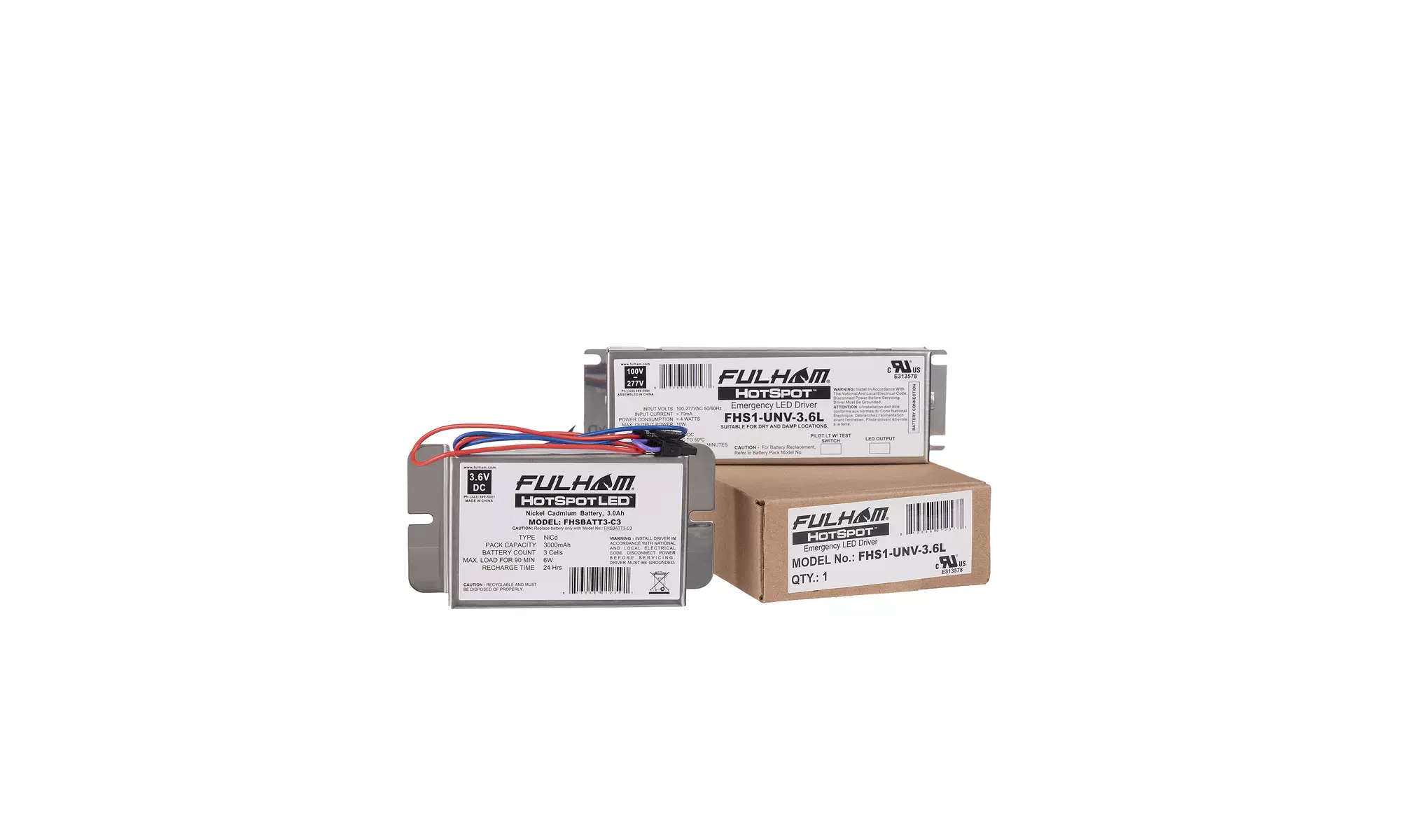 Fulham Lighting Hotspot1 Led Emergency Battery Backup Kit Ballast - Primary Image