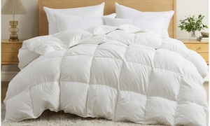 Peace Nest 360 Thread Count White Goose Down Feather Fiber Comforter