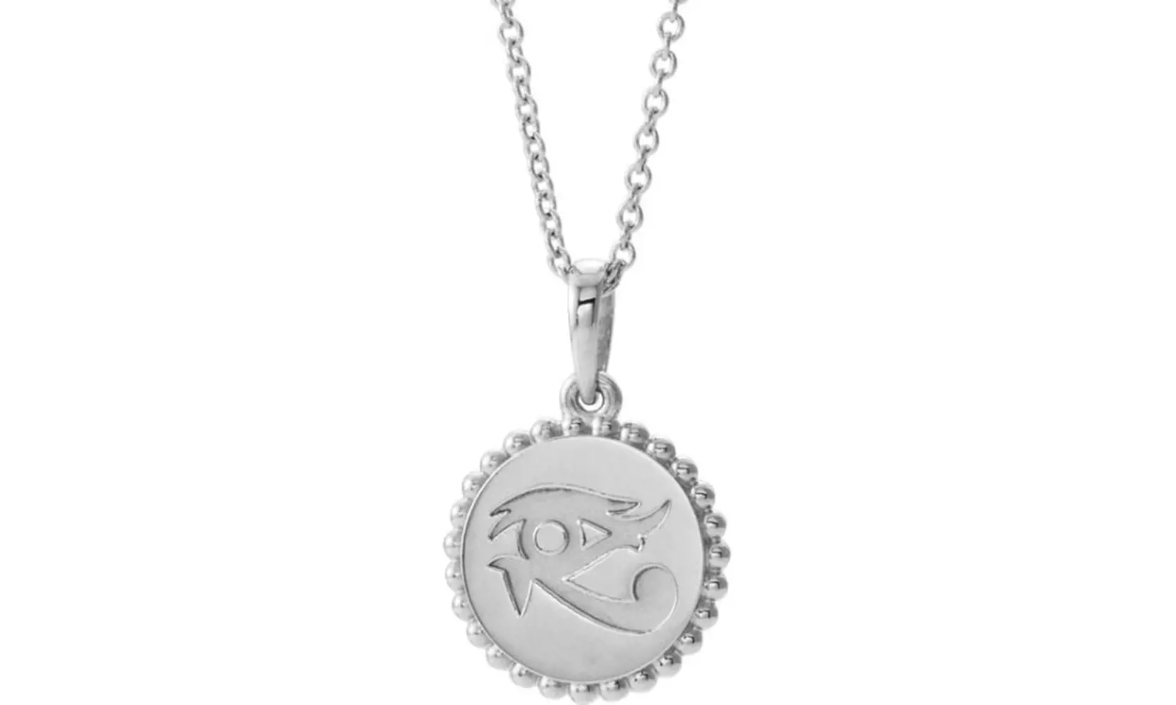 Sterling Silver Eye of Horus Necklace - Primary Image