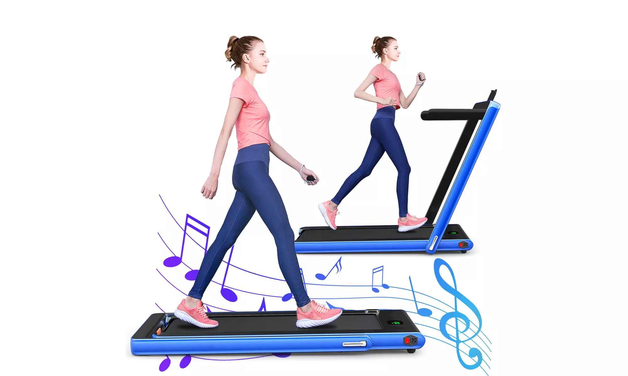 Costway Motorized Treadmill Folding Under Desk Electric Treadmill W/APP - Primary Image