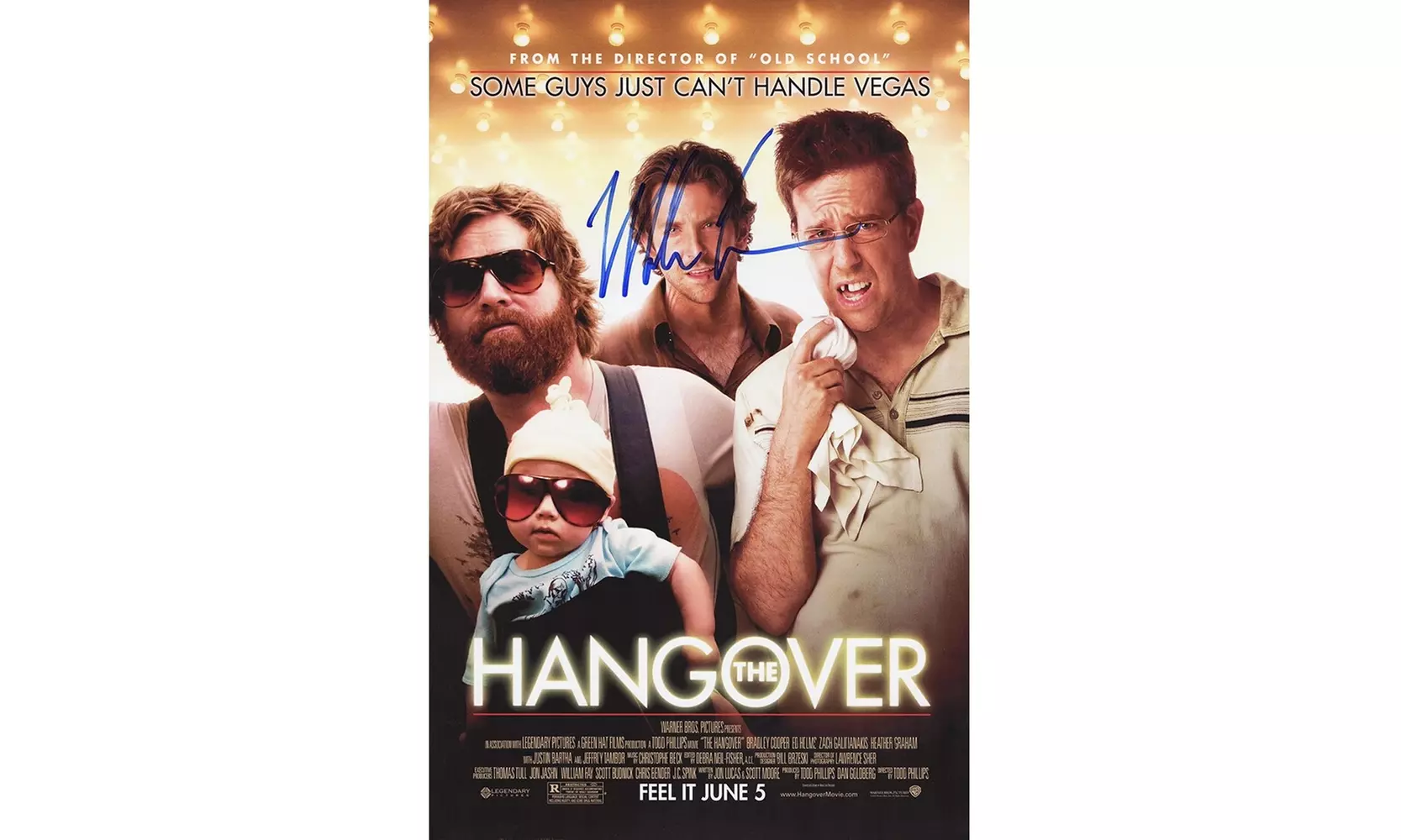 Mike Tyson Signed The Hangover 11x17 Movie Poster (In Blue) - Primary Image