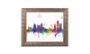 Marlene Watson 'Boston Mass Skyline Mclr-1' Ornate Framed Art