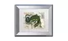 Nick Bantock 'Croc Map' Matted Silver Framed Art
